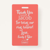 Ring Bearer Security Badge (Achterkant)