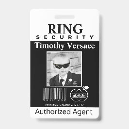 Ring Bearer Security Badge