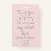 Ring Bearer Security Badge (Achterkant)