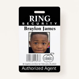Ring Bearer Security Badge