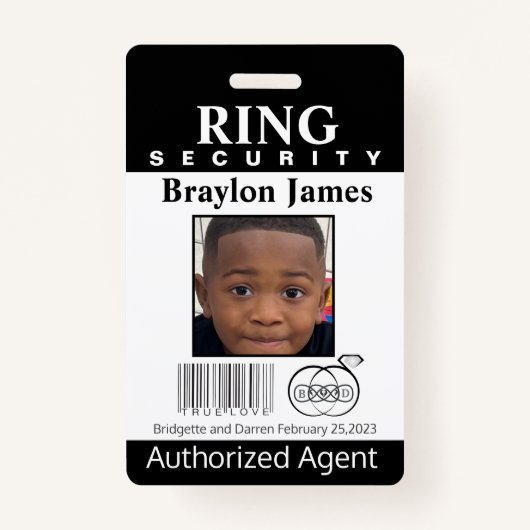 Ring Bearer Security Badge (Voorkant)