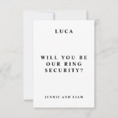 Ring Bearer Top Secret Wees onze Ring Security Kaart (Achterkant)