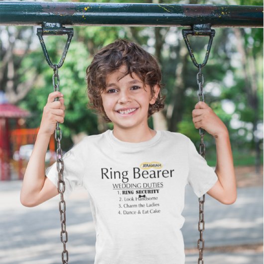 Ring Bearer Wedding Duties T-shirt
