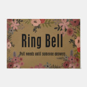 Ring Bell Pull Weeds tot iemand een aanjager beant Deurmat (Voorkant)