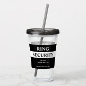Ring Beveiliging Ringdrager Agent Acryl Drinkbeker (Achterkant)