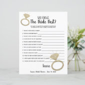 Ring Bling Vrijgezellenfeest die het spel van de B (Staand voorkant)