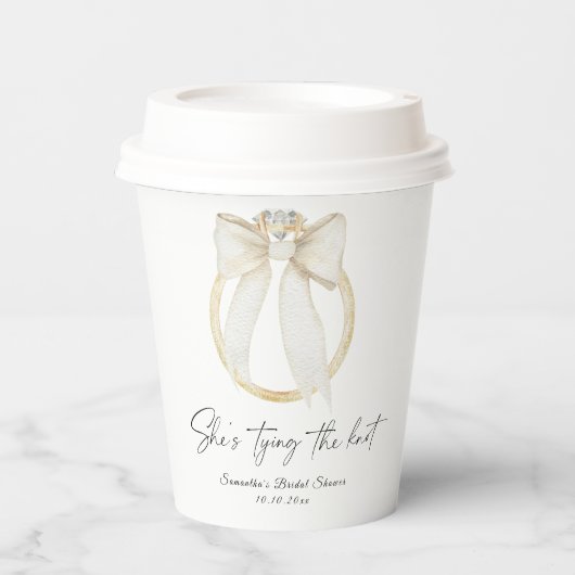 Ring Boog Bruidsfeest Papieren Bekers (Voorkant)