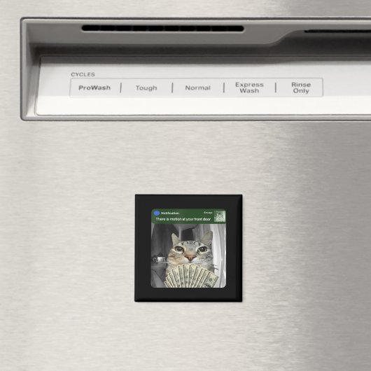 Ring Cat With Motion Meme  Magneet (Insitu (Vaatwasser))