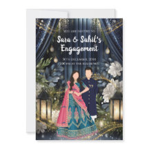 Ring Ceremonie uitnodiging Indiase Verloving uitno