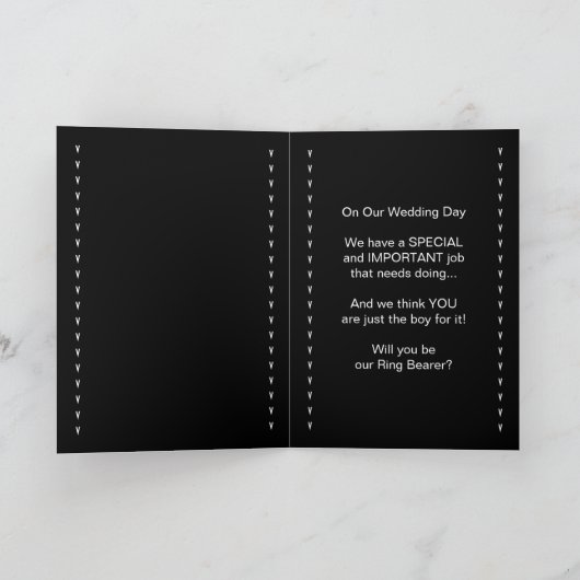 RING DRAGER Huwelijksuitnodiging - Speciaal verzoe (Binnen)