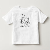 Ring drager zwart script gepersonaliseerde bruilof kinder shirts (Voorkant)