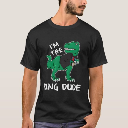 Ring Dude For Family Wedding Py T Rex T-shirt (Voorkant)