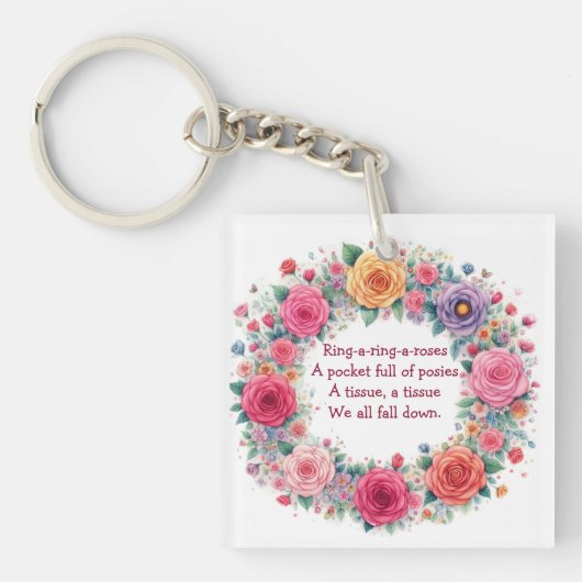 "Ring een Ring O Rozen" mooi Sleutelhanger (Voorkant)