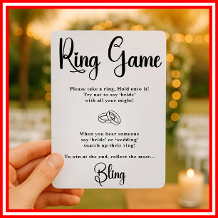 Ring Game Bruiloftsspelletjes Elegante Spelletjes Kaart