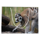 Ring-getrainde Lemur-moeder en -Baby Groot Cadeauzakje (Achterkant)