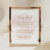 Ring Hunt Blush & Gold Vrijgezellenfeest Game Sign Poster