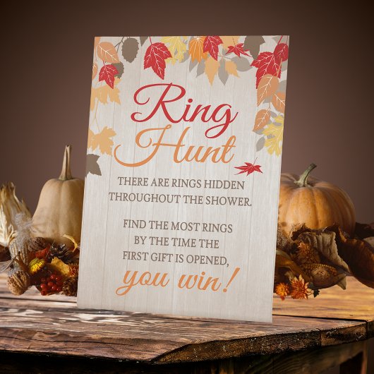 Ring Hunt Herfst Vrijgezellenfeest Party Game Reclamebord Met Voetstuk