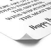 Ring Hunt Marsala Bruiloftsspel Bord Poster (Hoek)