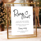 Ring Hunt minimalistisch modern scriptteken Poster