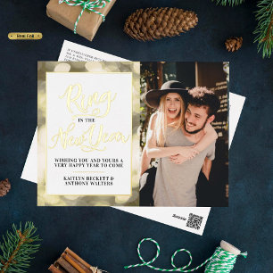 Ring in het nieuwe jaar   Happy New Year Photo Rea Folie Feestdagen Briefkaart