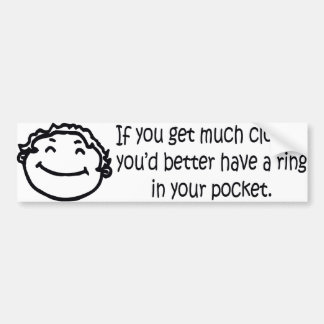 RING IN POCKET BUMPERSTICKER