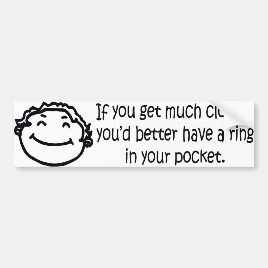 RING IN POCKET BUMPERSTICKER (Voorkant)