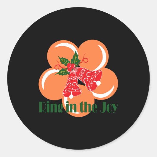 Ring In The Joy  Ronde Sticker (Voorkant)
