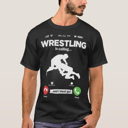 Ring Is Calling I Must Go Wrestling Ring Battle Ho T-shirt (Voorkant)