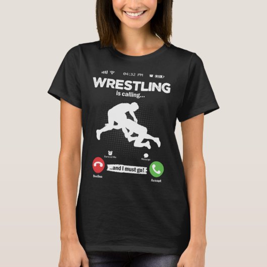 Ring Is Calling I Must Go Wrestling Ring Battle Ho T-shirt (Voorkant)
