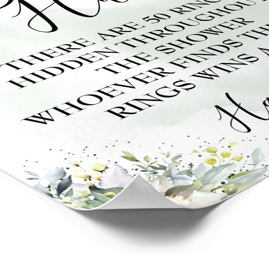 Ring jacht Eucalyptus groen vetplant wild bord Poster (Hoek)