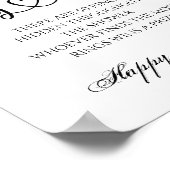 Ring jacht spel bruidsdouche bloemige bruiloft poster (Hoek)