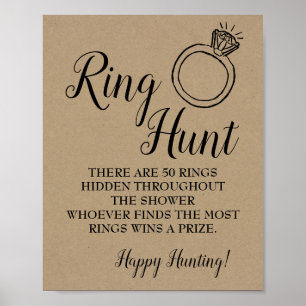 Ring jachtwedstrijd Vrijgezellenfeest trouwe bruil Poster