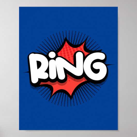 Ring! Levendige Pop Art Sound Effect Poster (Voorkant)