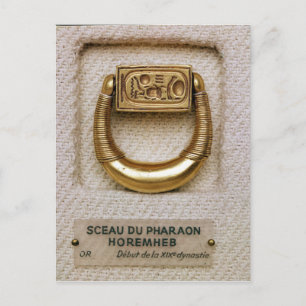 Ring met de verzegeling van General Horemheb Briefkaart