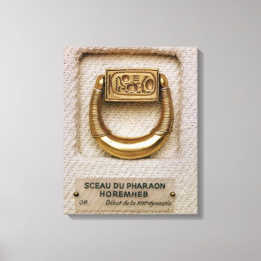 Ring met de verzegeling van General Horemheb Canvas Afdruk (Voorkant)