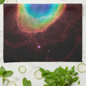 Ring Nebula Detail Space Foto Theedoek (Gevouwen)