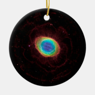 Ring Nebula Space Universe Keramisch Ornament