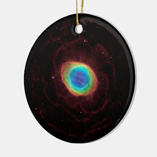 Ring Nebula Space Universe Keramisch Ornament (Links)