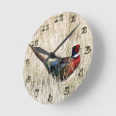 Ring Neck Pheasant in Meadow Ronde Klok (Hoek)