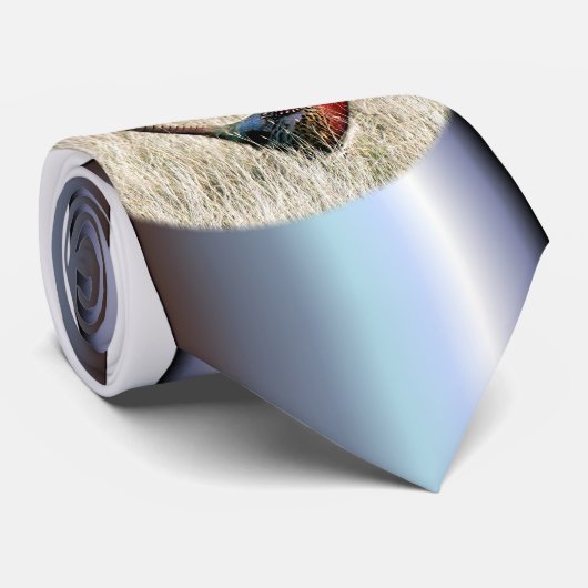 Ring Neck Pheasant in Meadow Stropdas (Opgerold)