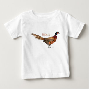 Ring-necked fazant bird cartoon