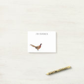 Ring-necked fazant bird cartoon post-it® notes (Op bureau)
