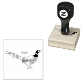 Ring-necked fazant bird cartoon 	rubberstempel (Gestempeld)