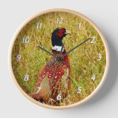 Ring-necked fazant Wall klok (Voorkant)