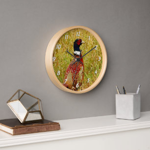 Ring-necked fazant Wall klok