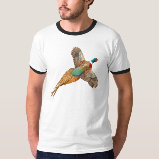 Ring Necked Pheasant Ringer T-Shirt (Voorkant)