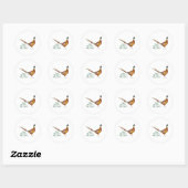 Ring Necked Pheasant Ronde Sticker (Vel)