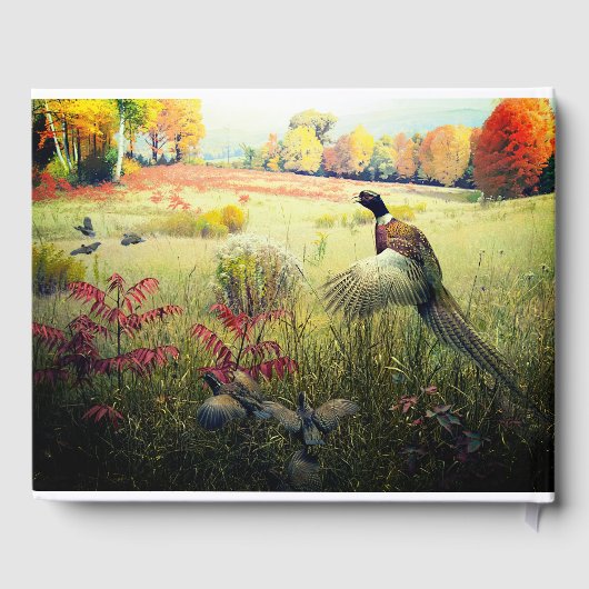 Ring Necked Pheasant Rooster Memorial Gastenboek (Achterkant)