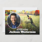 Ring Necked Pheasant Rooster Memorial Kaart (Voorkant)