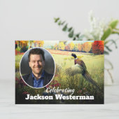 Ring Necked Pheasant Rooster Memorial Kaart (Staand voorkant)